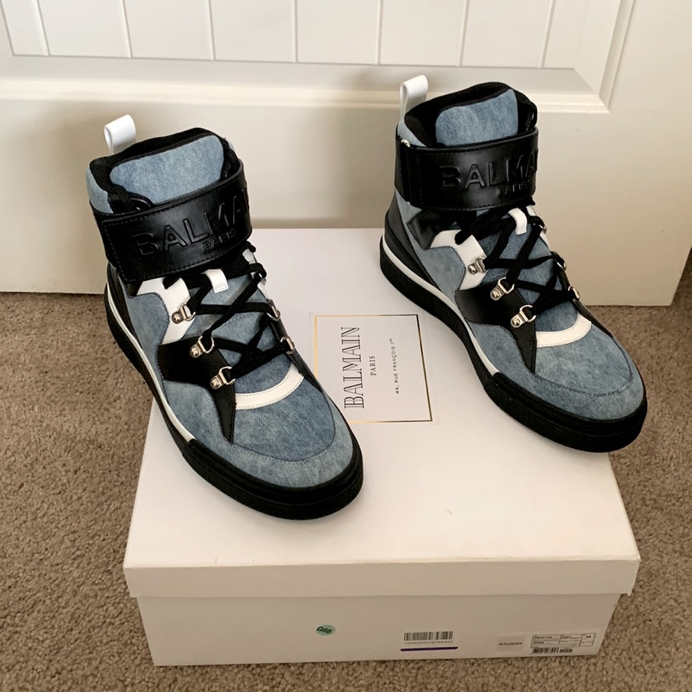 Men balmain jean sneakers